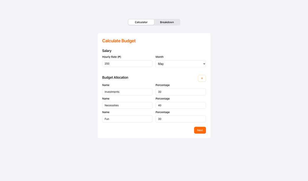 Budget Calculator